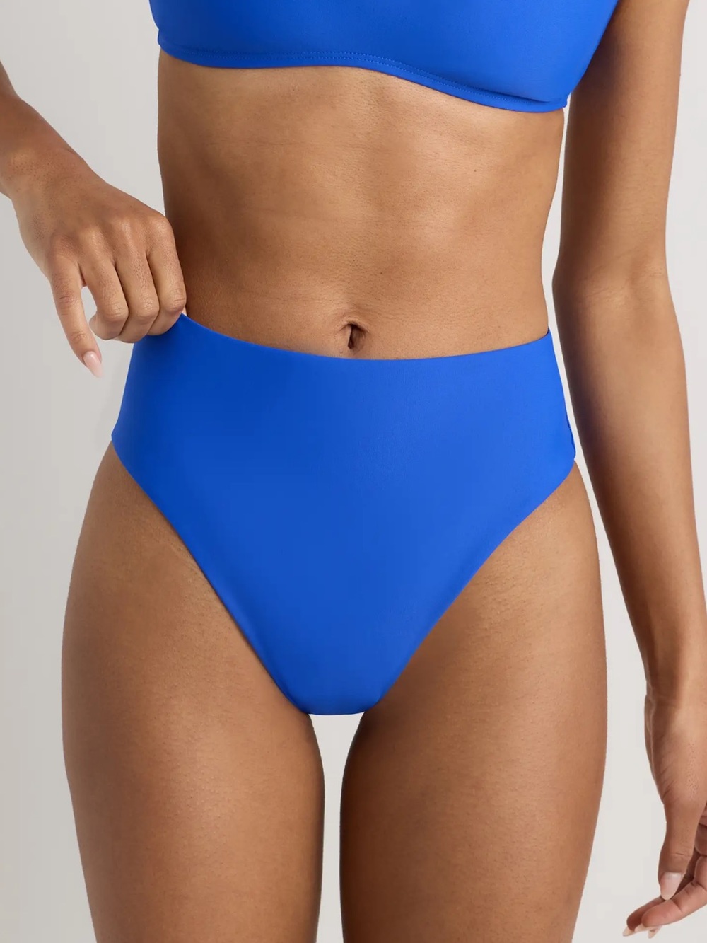 Quince Italian High-Rise High-Leg Bikini Bottom
